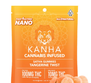 Experience boundless creativity and euphoria with Kanha Nano Tangerine Twist Sativa, crafted by Gieves Weed Farm. Indulge in mouthwatering tangerine flavors and enjoy consistent bliss with precisely dosed 100mg THC gummies.